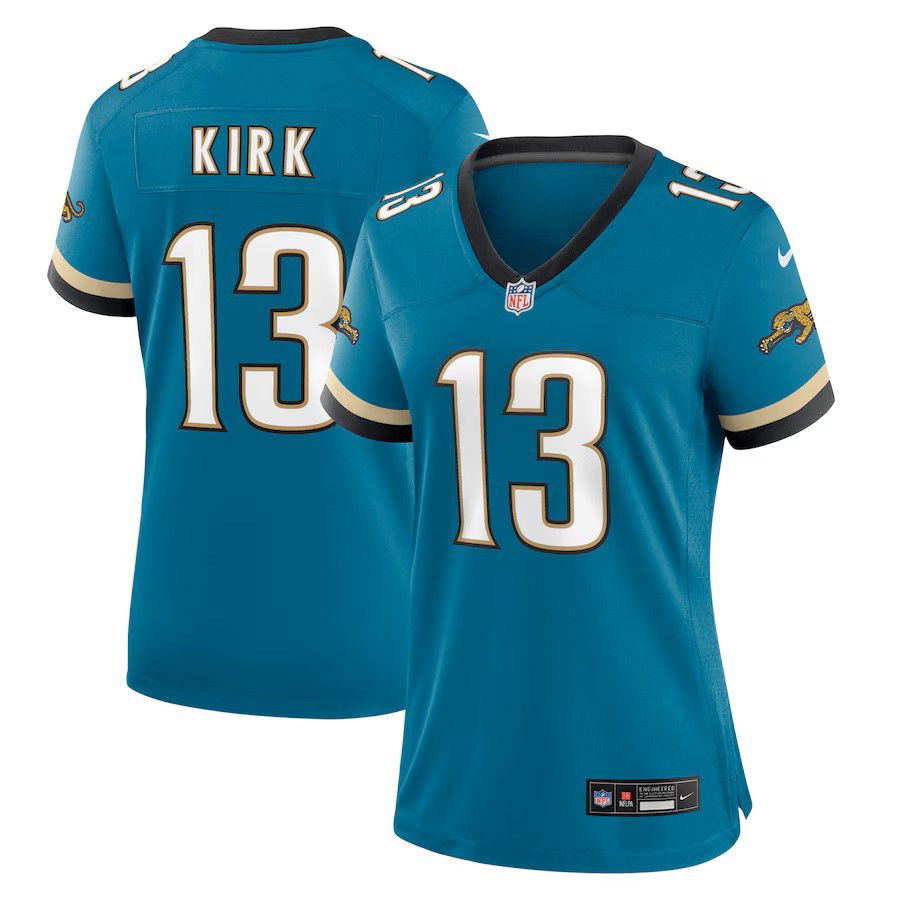 Women Jacksonville Jaguars #13 Christian Kirk Green Nike Throwback Game NFL Jersey